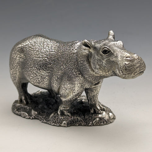 UK Country Artists Sterling Silver Sculpture Hippopotamus Figurine 120g